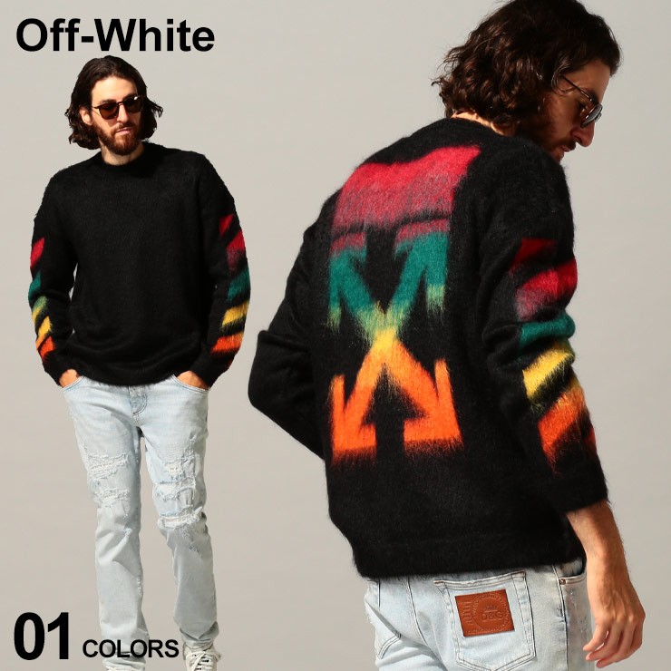 オフホワイト メンズ OFF-WHITE モヘア ニット セーター アルパカ