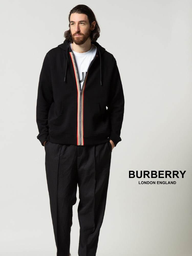 バーバリー パーカー メンズ BURBERRY アイコンストライプディテール