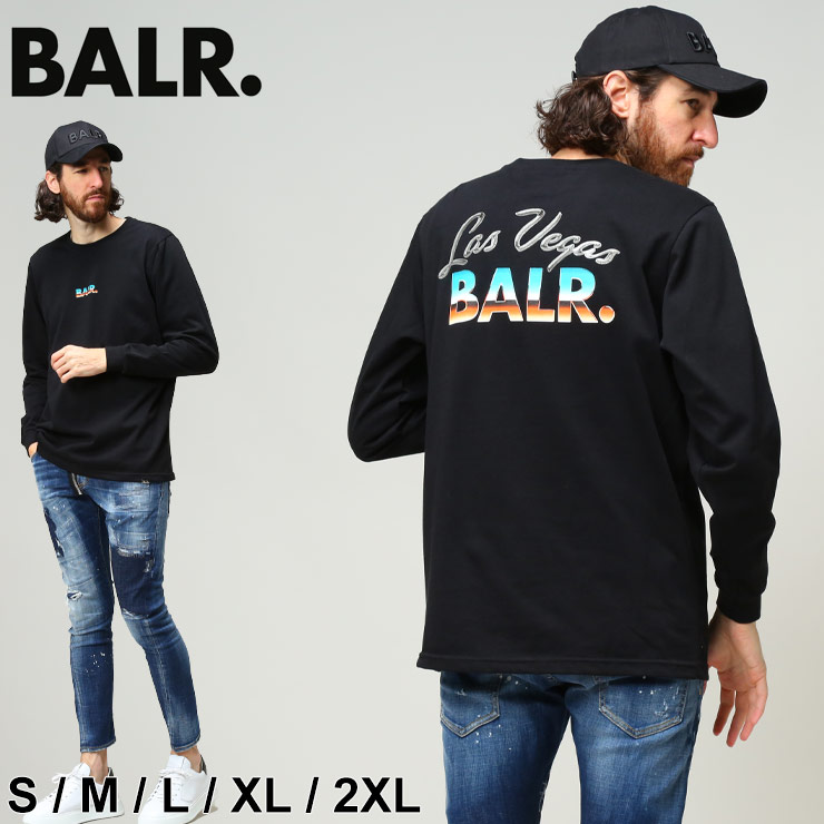 ボーラー Tシャツ メンズ 長袖 BALR. バックプリント フロント ロゴ