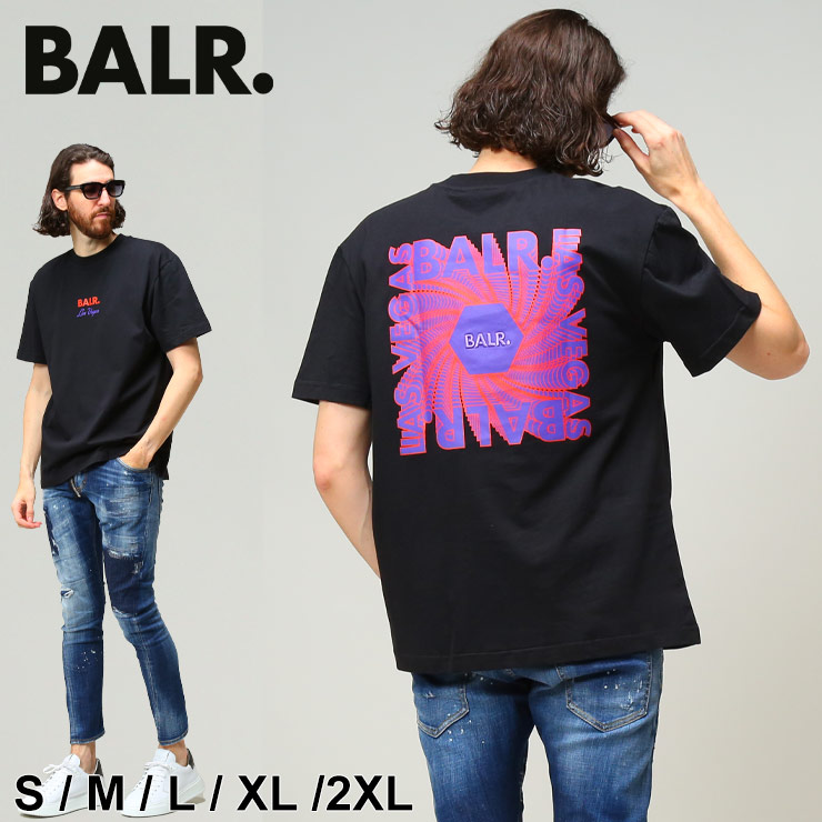 ボーラー Tシャツ 半袖 メンズ BALR. バックプリント フロント ロゴ
