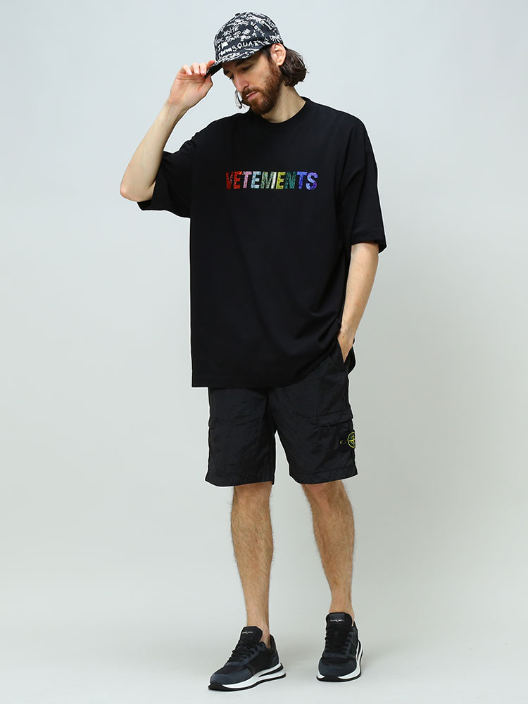 ヴェトモン Tシャツ 半袖 メンズ VETEMENTS ブランド レインボー ロゴ