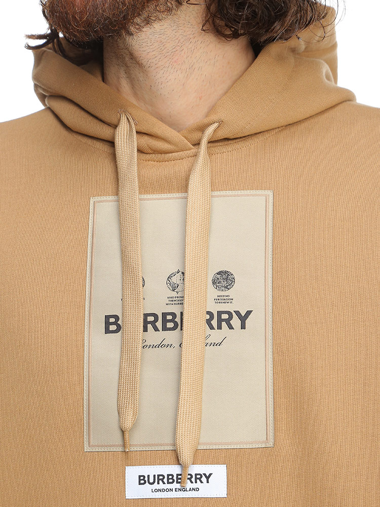 バーバリー パーカー BURBERRY ブランド フーディー トップス 長袖 スウェット プルオーバー ラベルアップリケ ロゴ BB8057531