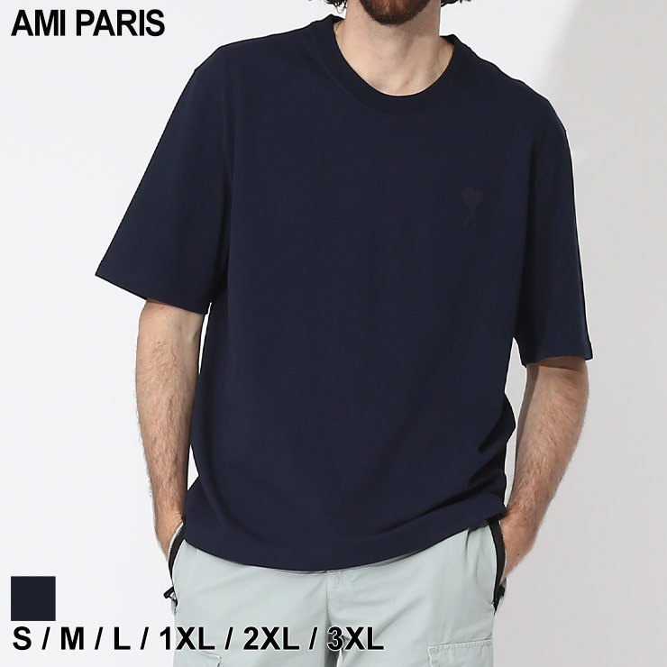 アミパリス Tシャツ AMI PARIS メンズ 半袖 カットソー ロゴ Ami