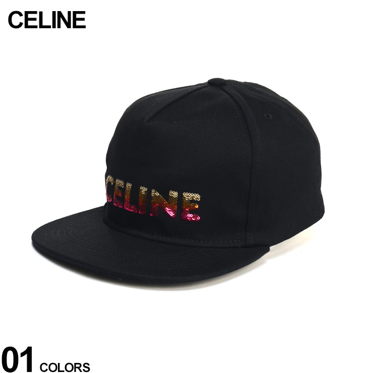 セリーヌ CELINE キャップ 帽子 スパンコール ロゴ メンズ ブランド