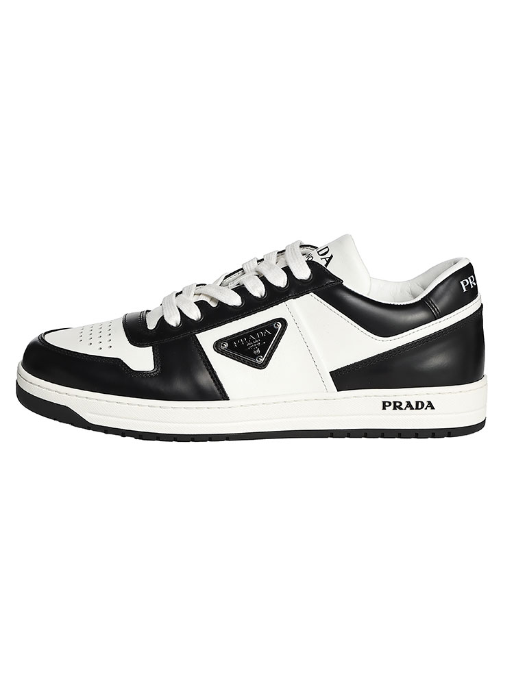 PRADA プラダ ロゴ レザー ローカットスニーカー メンズ