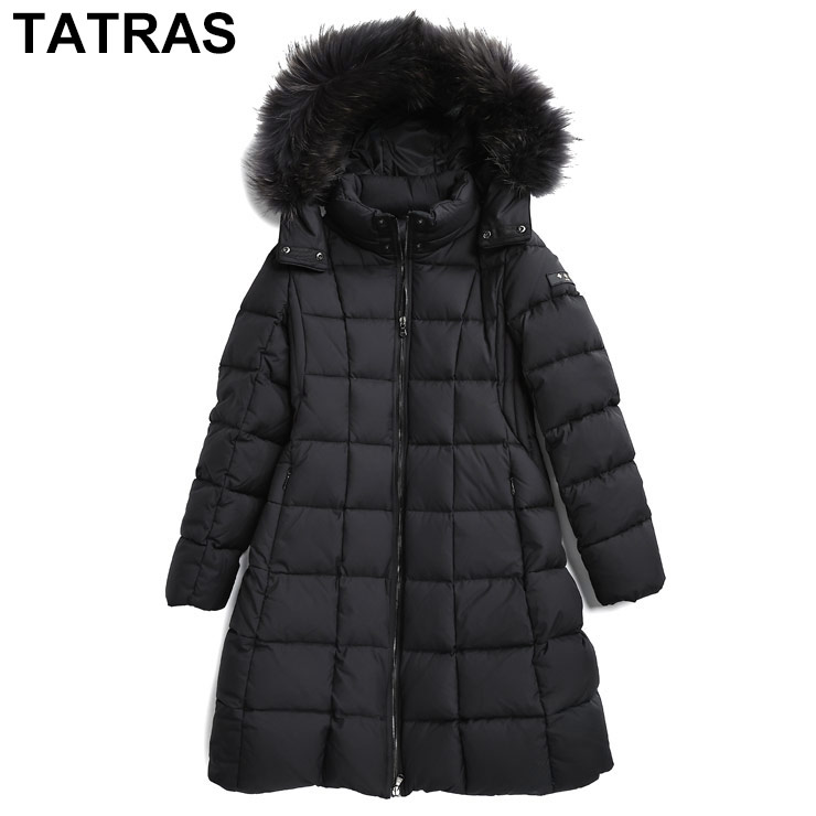 TATRAS（タトラス） ファーフード着脱 ブロックキルト ダウンコート