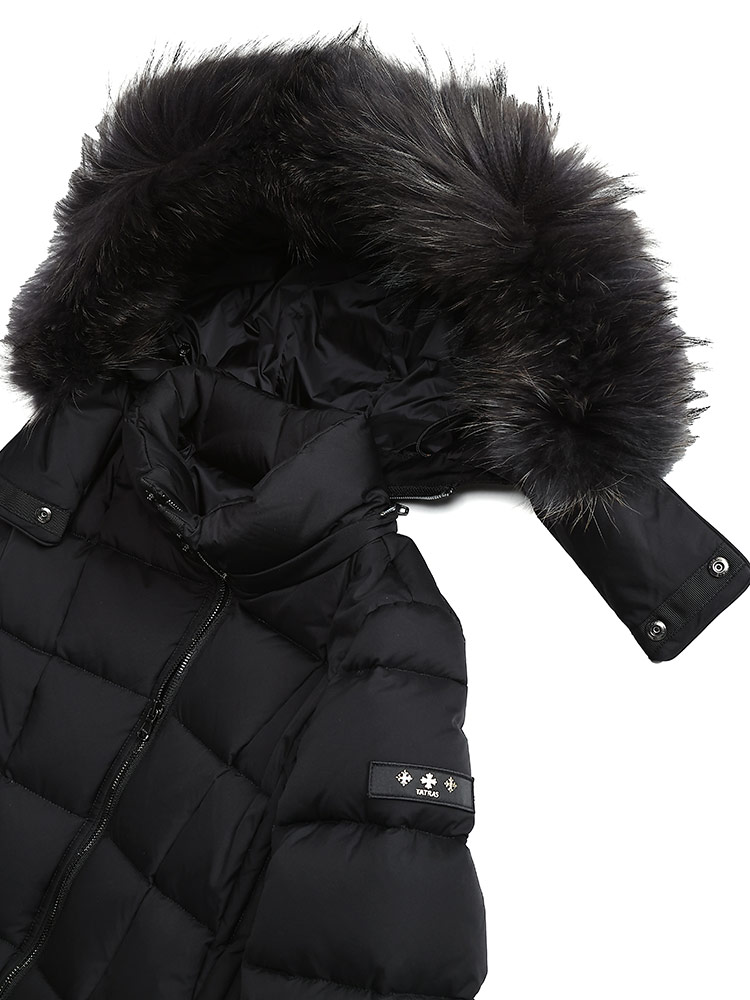 TATRAS（タトラス） ファーフード着脱 ブロックキルト ダウンコート