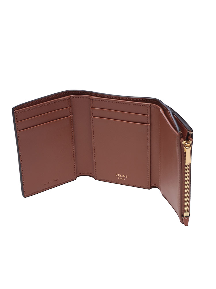 美品⭐CELINE セリーヌ 三つ折り財布 レザー ミニ コンパクト トリオンフ CELINE（セリーヌ） ウォレット 財布 レディース ミニウォレット ミニ