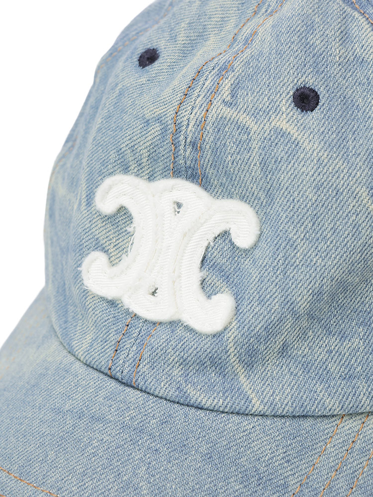 CELINE（セリーヌ） キャップ メンズ トリオンフ デニム ロゴ 刺繍