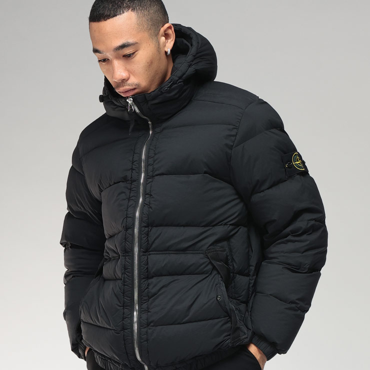 タ*シ様 Stone  ストーンアイランド バイカラー コットン セ STONE ISLAND」 “ 526D8 Knit” col. dope gray size M,L,XL （model