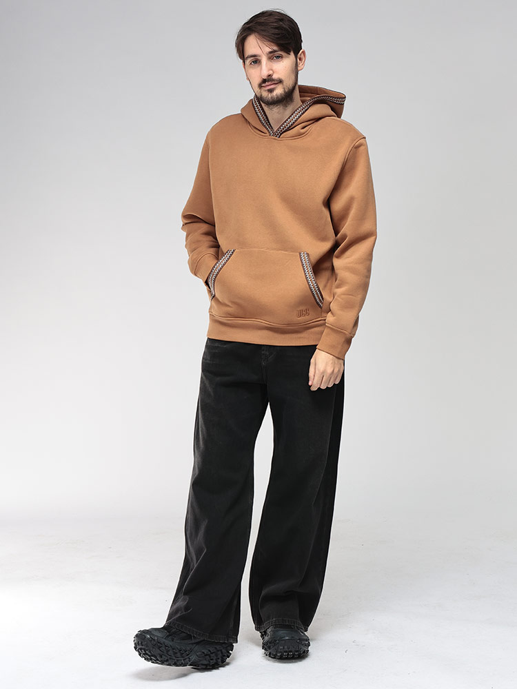 UGG（アグ） フーディ メンズ ロゴ 裏起毛 ライン使い ポケット