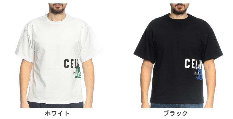 CELINE（セリーヌ） メンズ Tシャツ 半袖 トリオンフプリント クルー