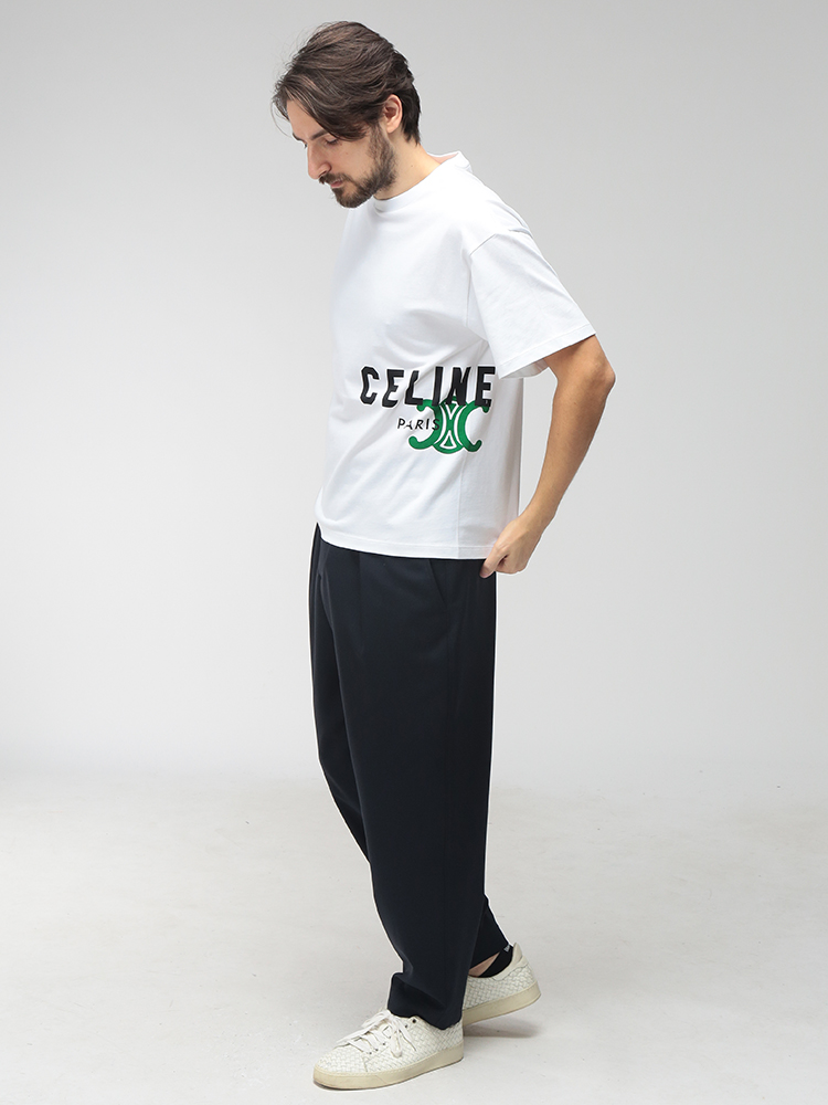 CELINE（セリーヌ） メンズ Tシャツ 半袖 トリオンフプリント クルー