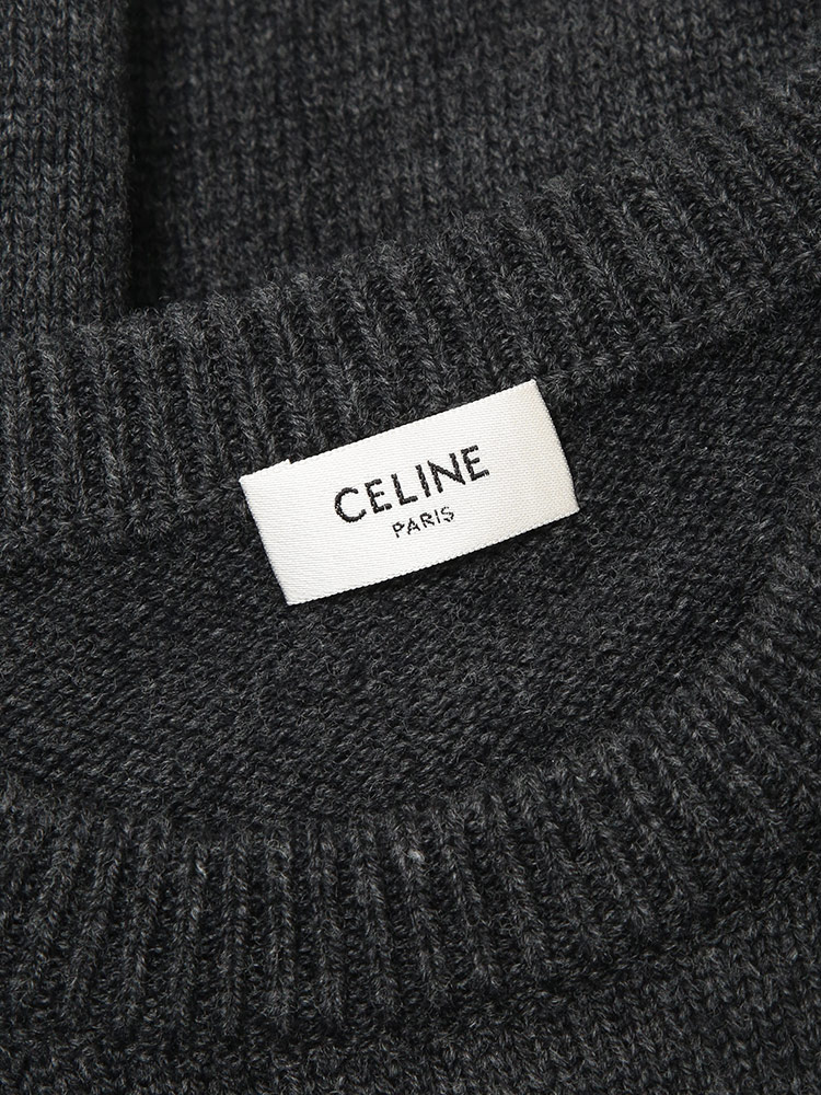 CELINE（セリーヌ） メンズ ニット ロゴ カシミヤ混 ワンポイント