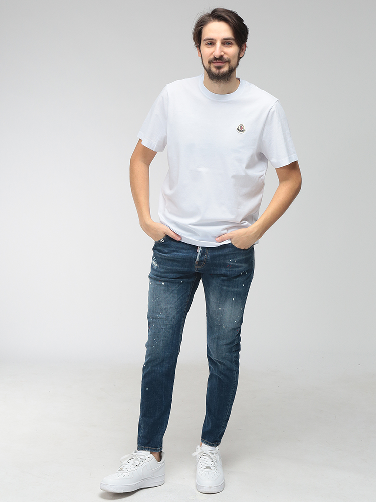 MONCLER（モンクレール） メンズ Tシャツ 半袖 ワンポイント クルー