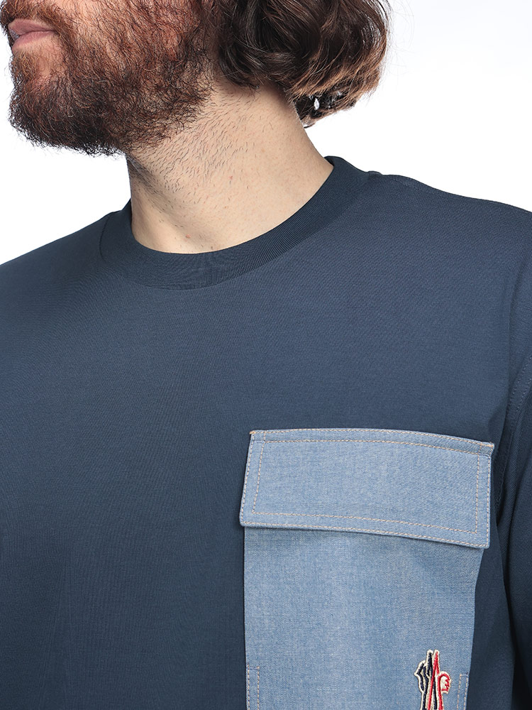 MONCLER（モンクレール） メンズ Tシャツ半袖 胸ポケット グルノーブル