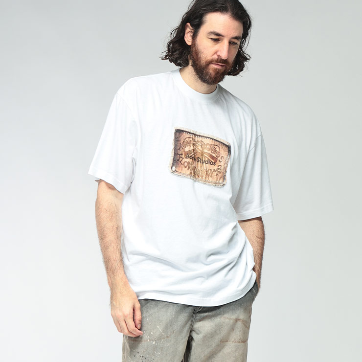 Acne Studios アクネストゥディオズ　レイヤード　Tシャツ　カットソー アクネストゥディオズ メンズ Tシャツ Acne Studios 半袖 コットン