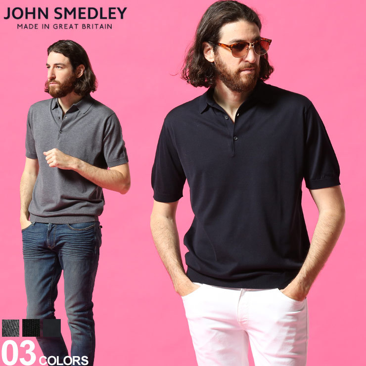 ジョンスメドレー メンズ JOHN SMEDLEY コットン 半袖 ニット