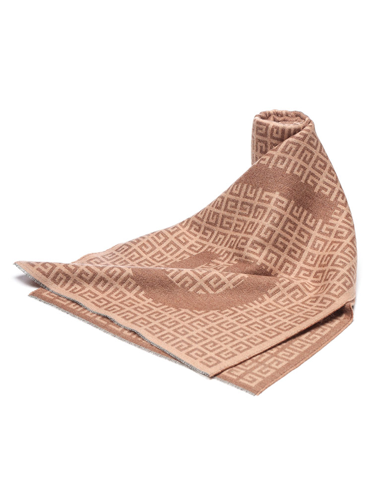 GIVENCHY（ジバンシィ） マフラー メンズ ウール混 総柄 ロゴ