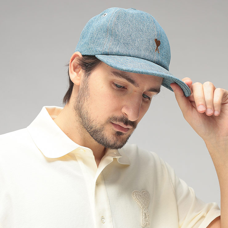 アミパリス　デニムキャップ　ami alexandre mattiussi AMI Alexandre Mattiussi アミパリス AMI PARIS メンズ キャップ Ami