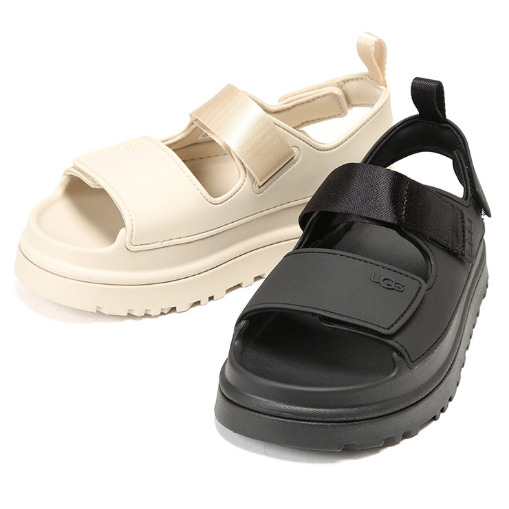 UGG ブラック サンダル シャワーサンダル25cm UGG（アグ） レディース サンダル UGGL1152813K ロゴ入り バック