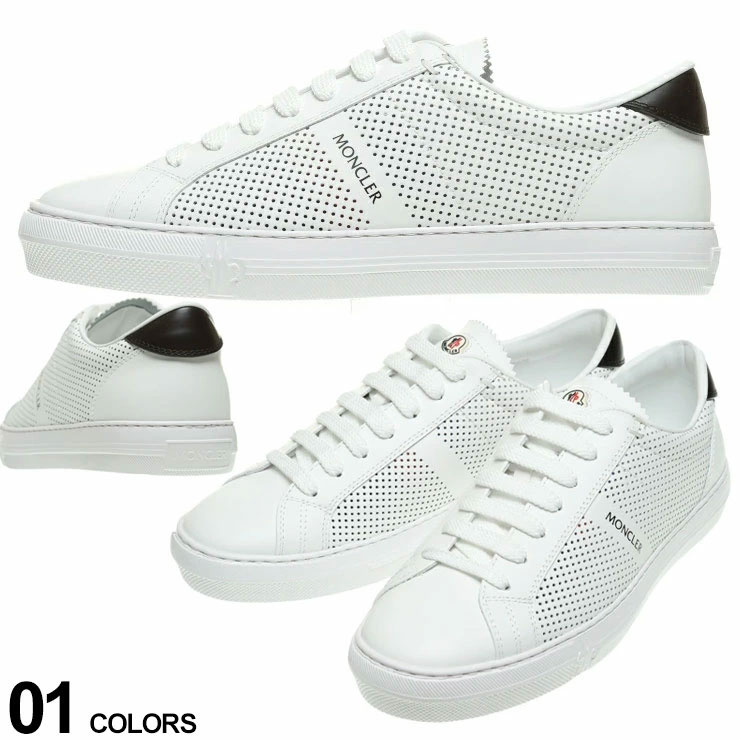 MONCLER（モンクレール） ロゴ パンチング レザー ローカット