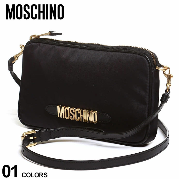 モスキーノ レディース バッグ MOSCHINO ロゴ ジップ ショルダー