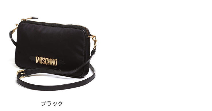 モスキーノ レディース バッグ MOSCHINO ロゴ ジップ ショルダーバッグ