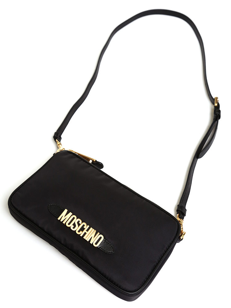 モスキーノ レディース バッグ MOSCHINO ロゴ ジップ ショルダーバッグ ブランド 鞄 ミニショルダー コンパクト MHL74188202