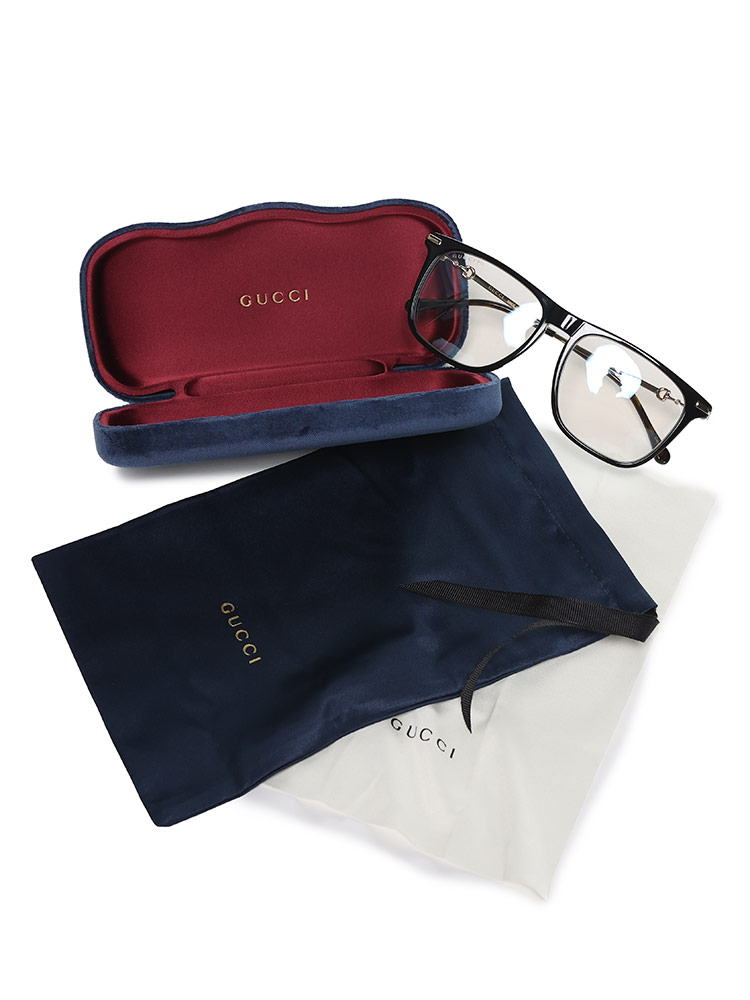 GUCCI（グッチ） アイウェア メンズ ロゴ ウェリントン GC0915S005