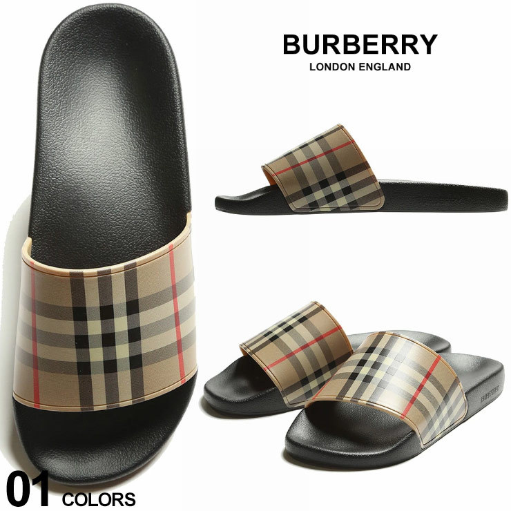 バーバリー メンズ サンダル BURBERRY スライドサンダル BB8023965