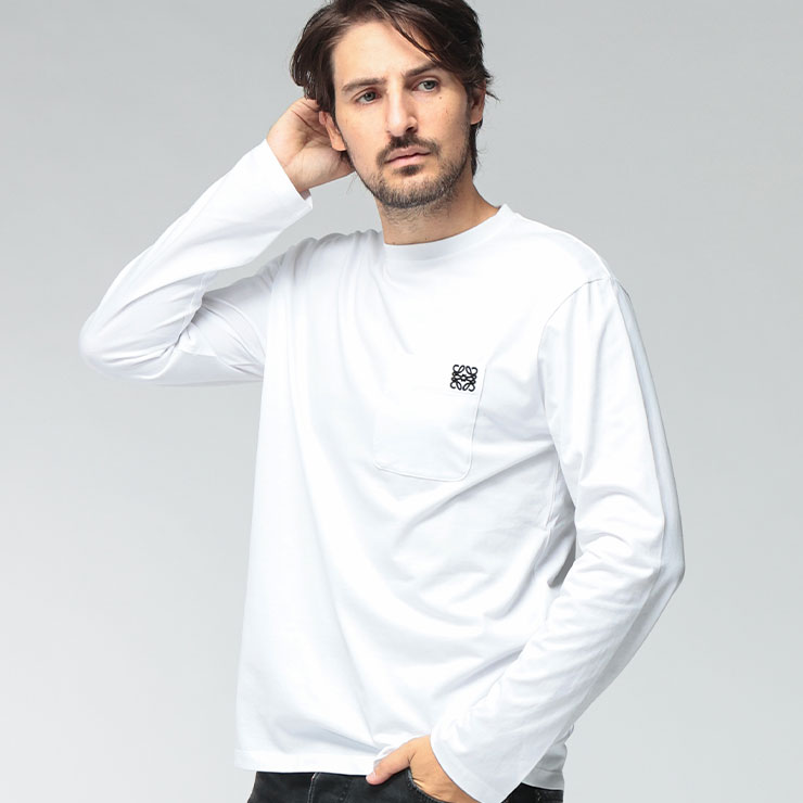 LOEWE（ロエベ） ロンT メンズ ロゴ ワンポイント ポケット コットン