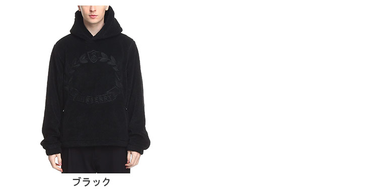BURBERRY（バーバリー） パーカー フリース ボア メンズ 黒 クロ プル