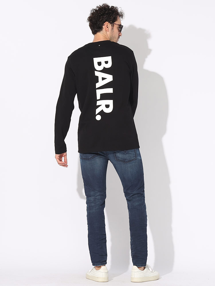 ボーラー Tシャツ 長袖 BALR. メンズ ロンT ロゴ バックプリント クルーネック ブランド トップス 大きいサイズあり BA11111052JP