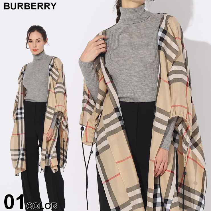 バーバリー ケープ BURBERRY レディース ストール コットン チェック 