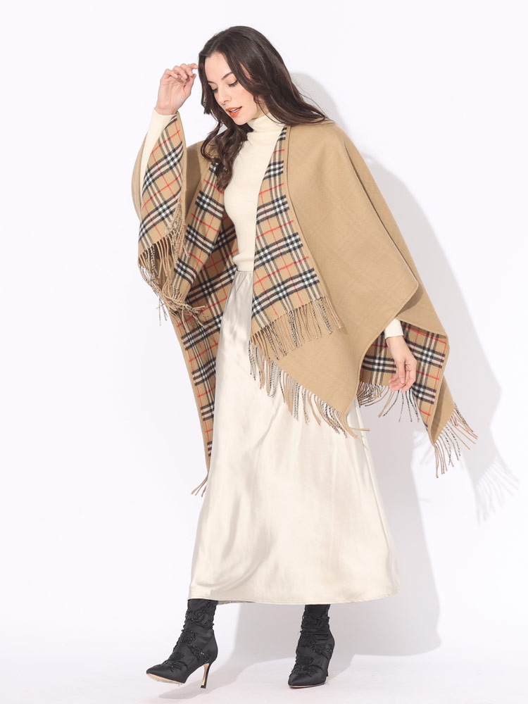 バーバリーロンドン　ウールケープ 三越伊勢丹 | burberry/バーバリー通販 | リバーシブル チェック