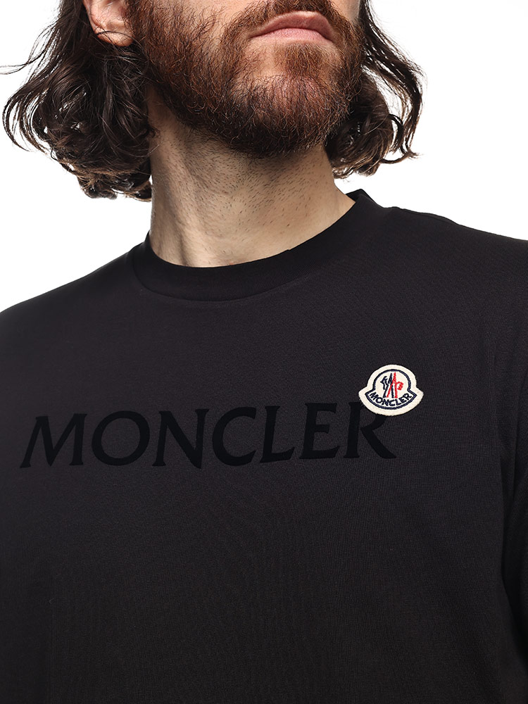 MONCLER モンクレール モンブラングラフィック Tシャツ ロゴ マウンテン MONCLER モンクレール I20918C00047 8390T フロッキー ロゴ