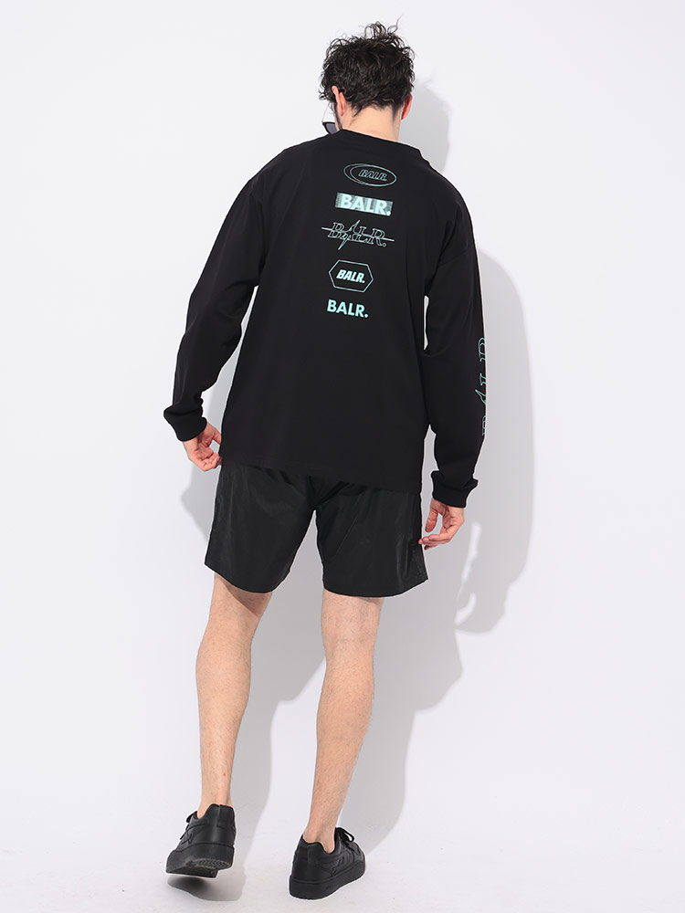 BALR. ボーラー 長袖 Tシャツ メンズ ロゴプリント クルーネック