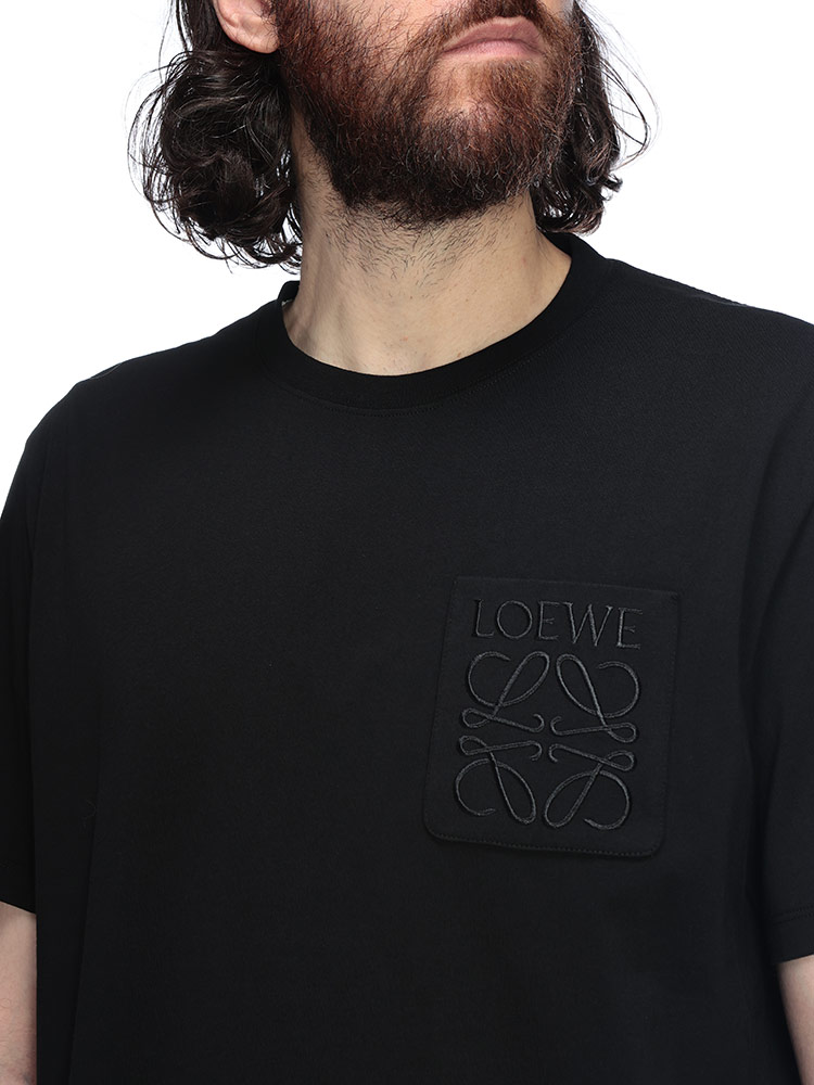 LOEWE（ロエベ） Tシャツメンズ アナグラム刺繍 ポケット クルーネック