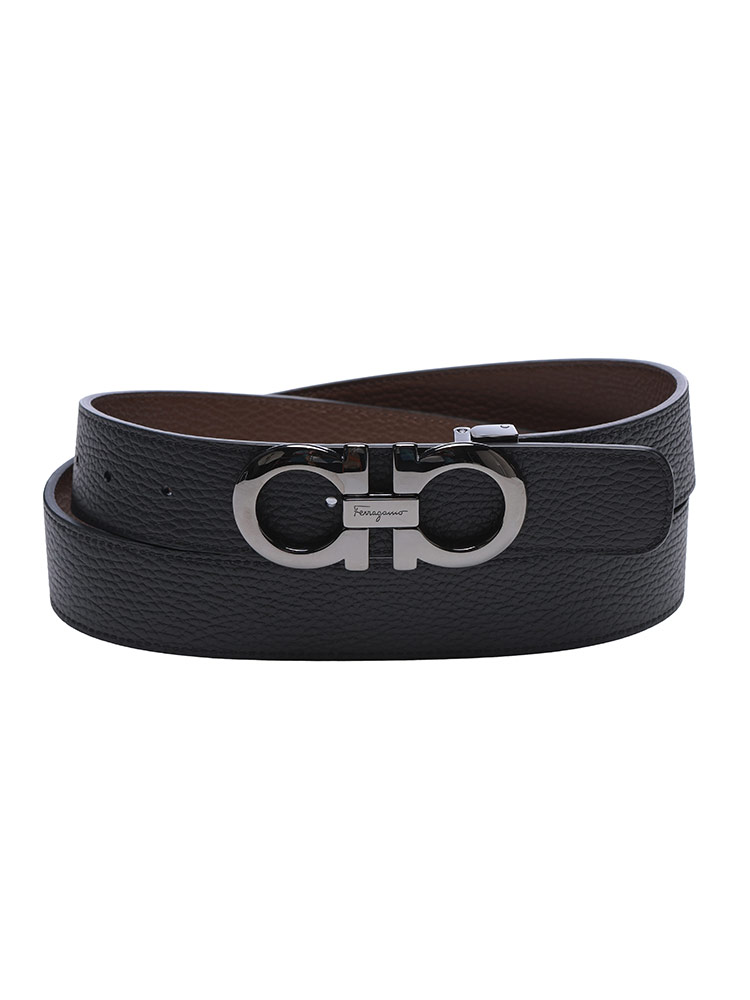 サルヴァトーレフェラガモ ベルト　サンチュール ガンチーニ シルバー Salvatore Ferragamo (サルヴァトーレフェラガモ) リバーシブル