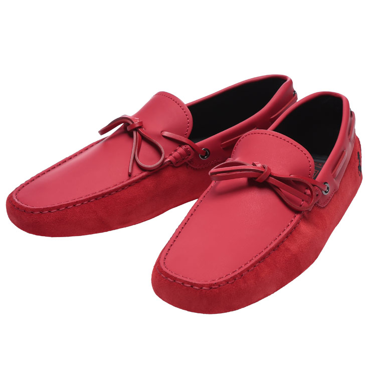 新品未使用★TOD'S・レザー切替 サイドロゴ ドライビングシューズ(10.5) Woman ブラウン シティ ゴンミーノ レザー モカシン