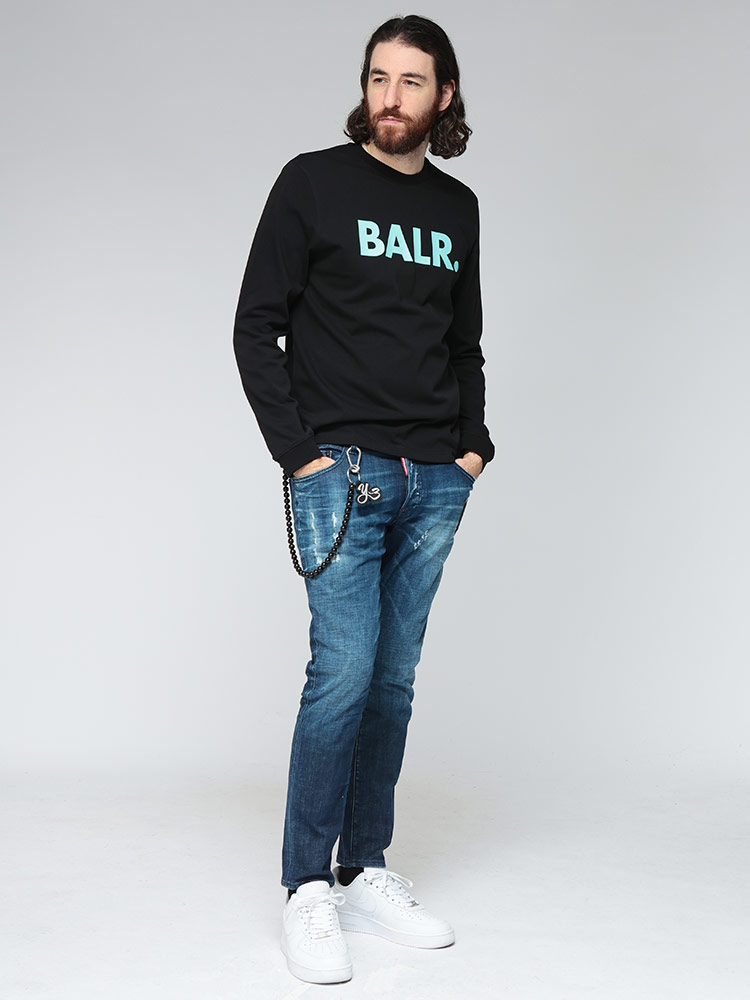 BALR.（ボーラー） ロンT トップス メンズ ロゴ プリント クルーネック