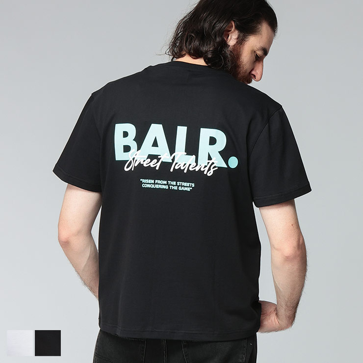 BALR. ボーラー Tシャツ トップス メンズ バック ロゴ プリント クルー