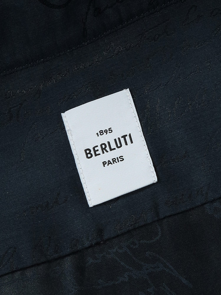 Berluti（ベルルッティ） シルク スクリット レギュラーカラー 長袖