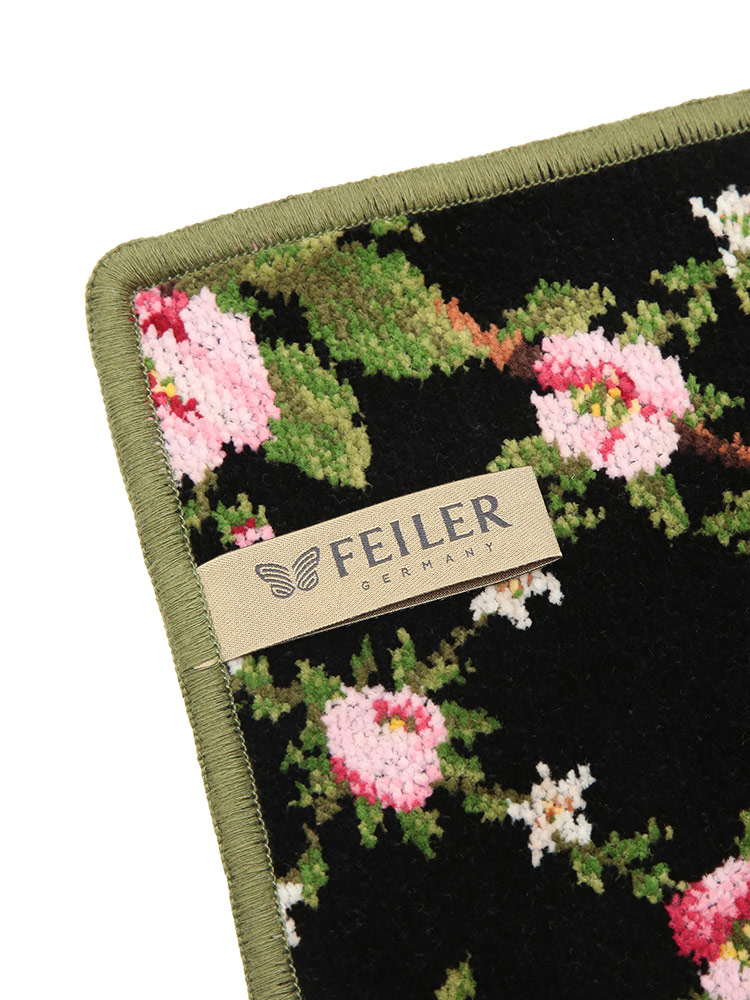 未使用　フェイラー　バスタオル　アネモネ　FEILER 花柄　グレー系 feiler（フェイラー） ハンカチ レディース 綿100％ 花柄 ハンドタオル