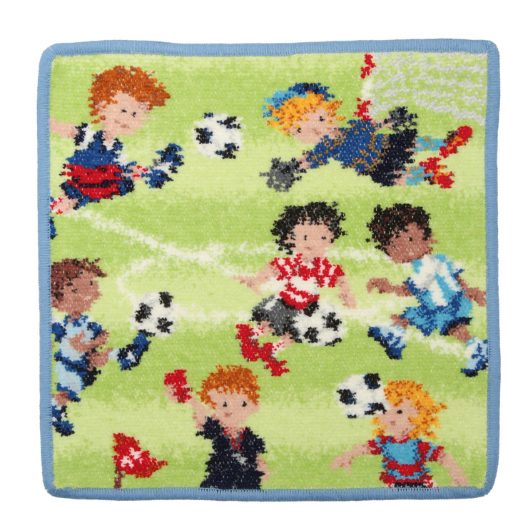 Feiler フェイラー　サッカー柄　バスタオル feiler（フェイラー） ハンカチ レディース 綿100％ サッカー柄 ハンド