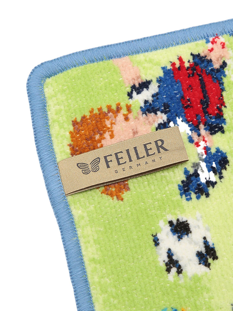 feiler（フェイラー） ハンカチ レディース 綿100％ サッカー柄 ハンド