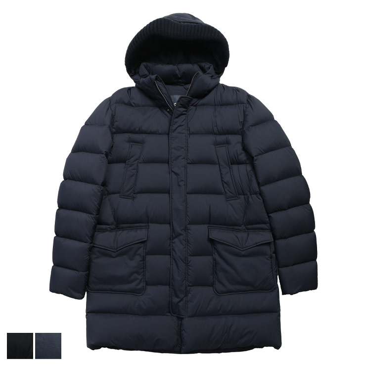 HERNO（ヘルノ） ダウン ブルゾン メンズ ロゴ プレート フード着脱