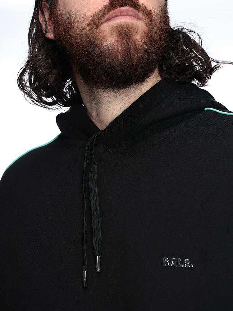 BALR.（ボーラー） フーディ メンズ メタルロゴ 長袖 ライン プル
