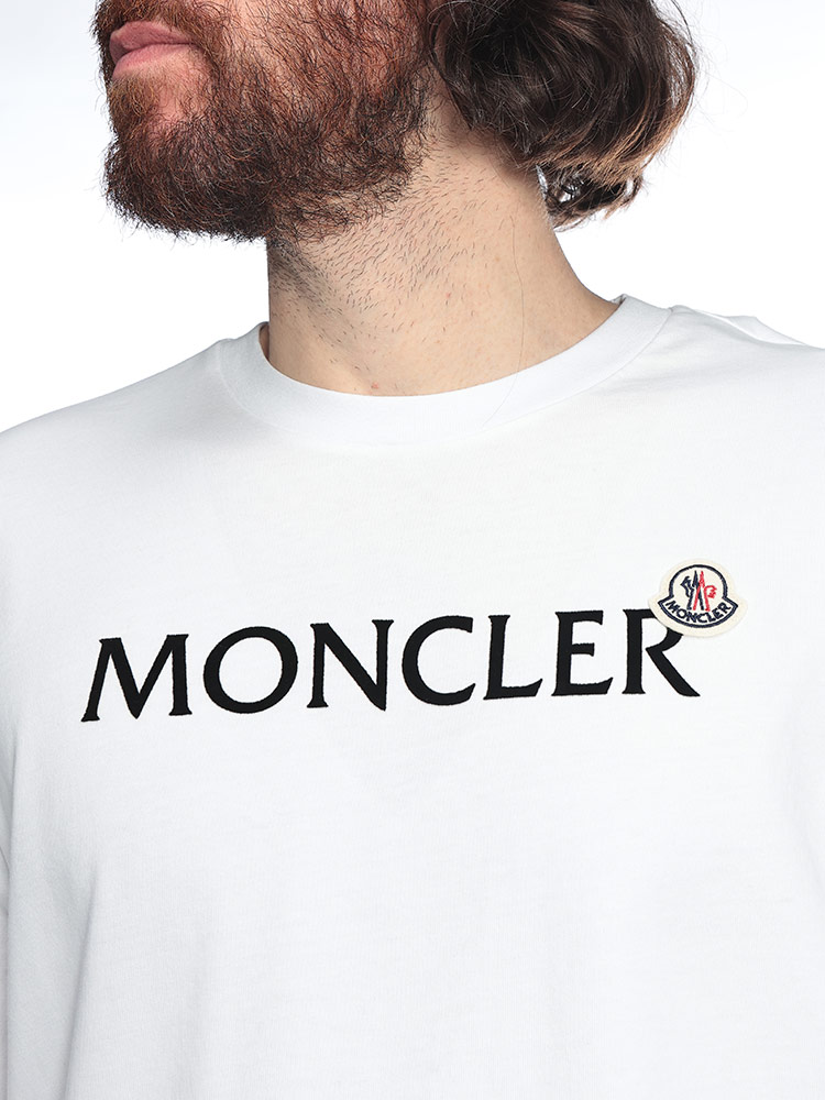 MONCLER（モンクレール） メンズ Tシャツ 長袖 フロント ロゴ ワッペン